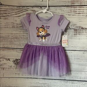 NWT purple Halloween paw patrol skye Tulle Dress size 12 months